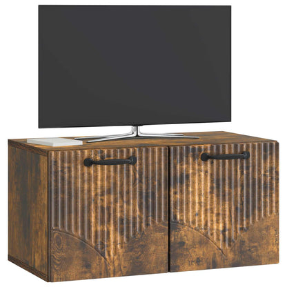 Mobile Porta TV da Muro Rovere Fumo 59,5 x 31 x 30 cm