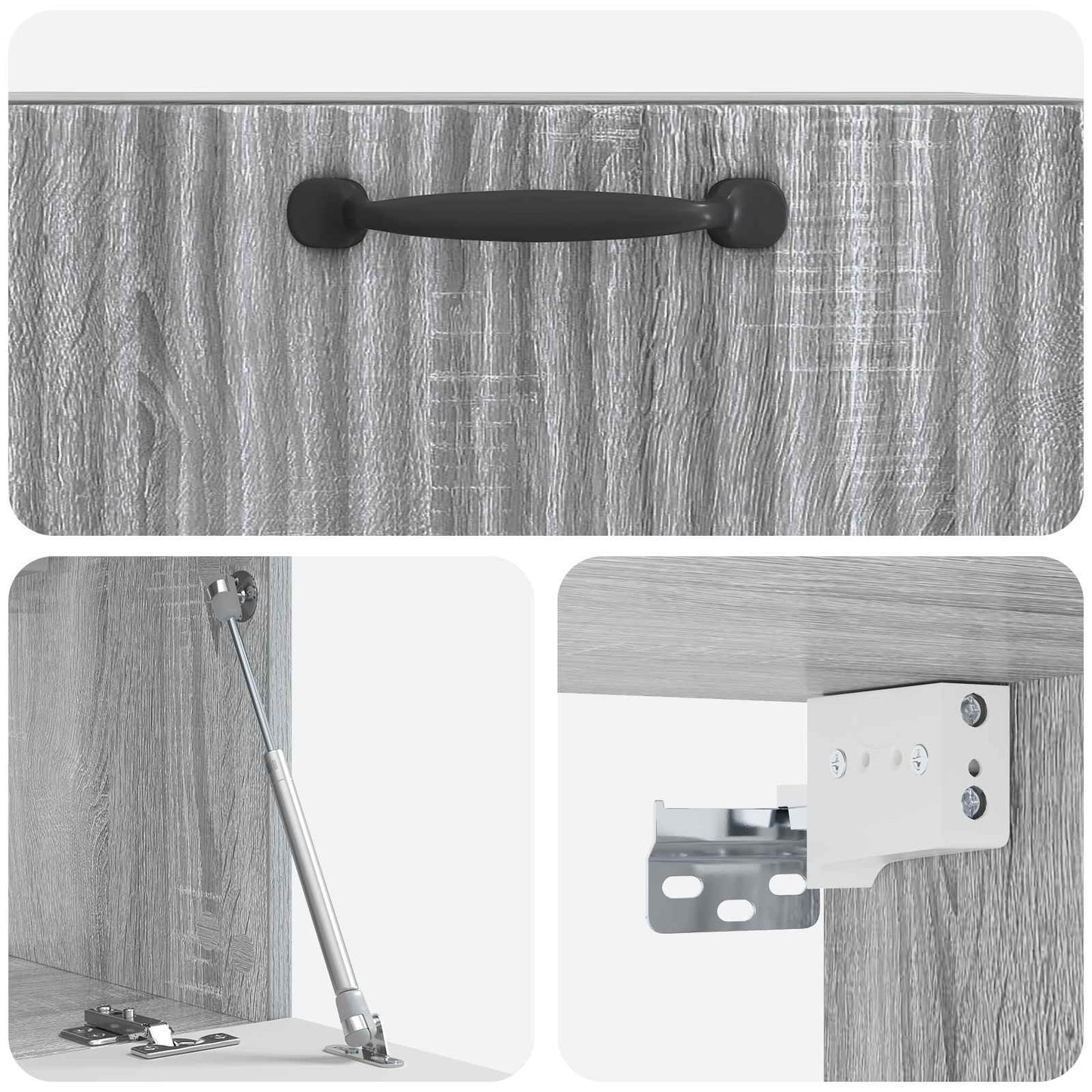 Mobile Porta TV da Muro Grigio Sonoma 59,5 x 31 x 30 cm | homemem39