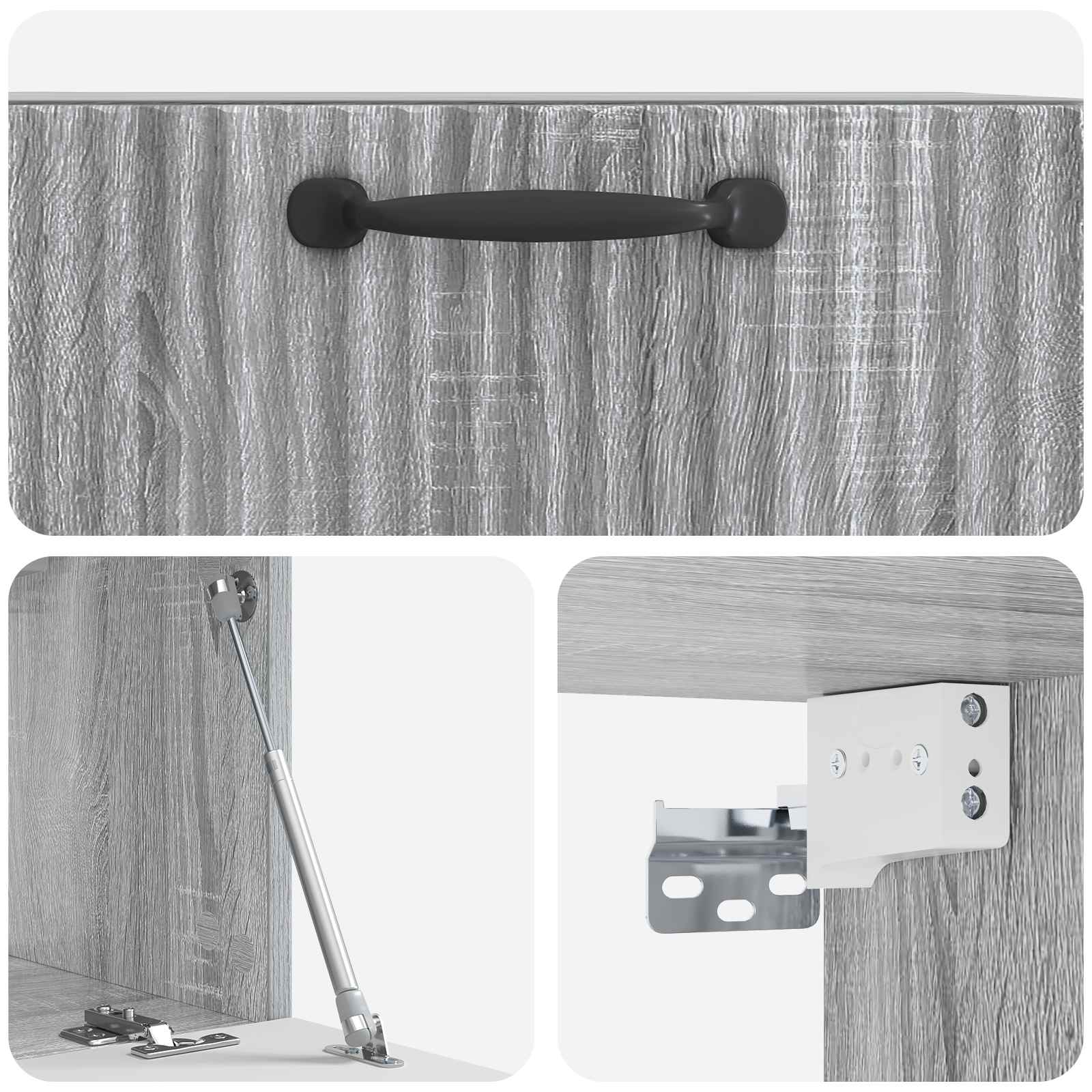 Mobile Porta TV da Muro Grigio Sonoma 59,5 x 31 x 30 cm | homemem39