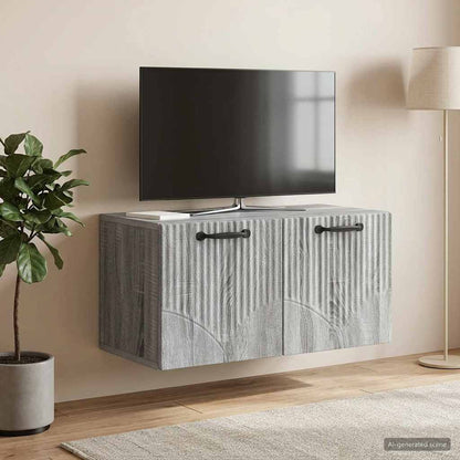 Mobile Porta TV da Muro Grigio Sonoma 59,5 x 31 x 30 cm