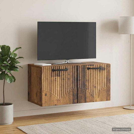 Mobile Porta TV da Muro Legno antico 59,5 x 31 x 30 cm
