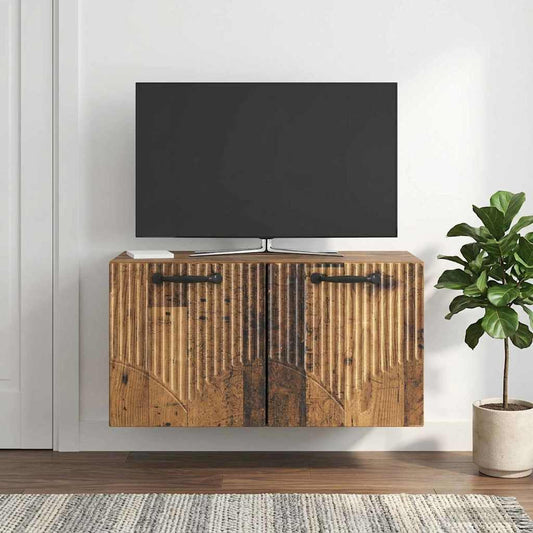 Mobile Porta TV da Muro Legno antico 59,5 x 31 x 30 cm - homemem39