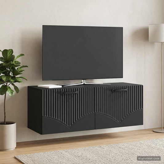 Mobile Porta TV da Muro Nero 78,5 x 31 x 30 cm