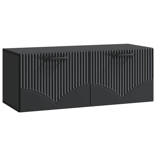 Mobile Porta TV da Muro Nero 78,5 x 31 x 30 cm