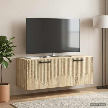 Mobile Porta TV da Muro Rovere Sonoma 78,5 x 31 x 30 cm