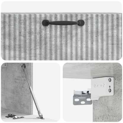 Mobile Porta TV da Muro Grigio Cemento 78,5 x 31 x 30 cm