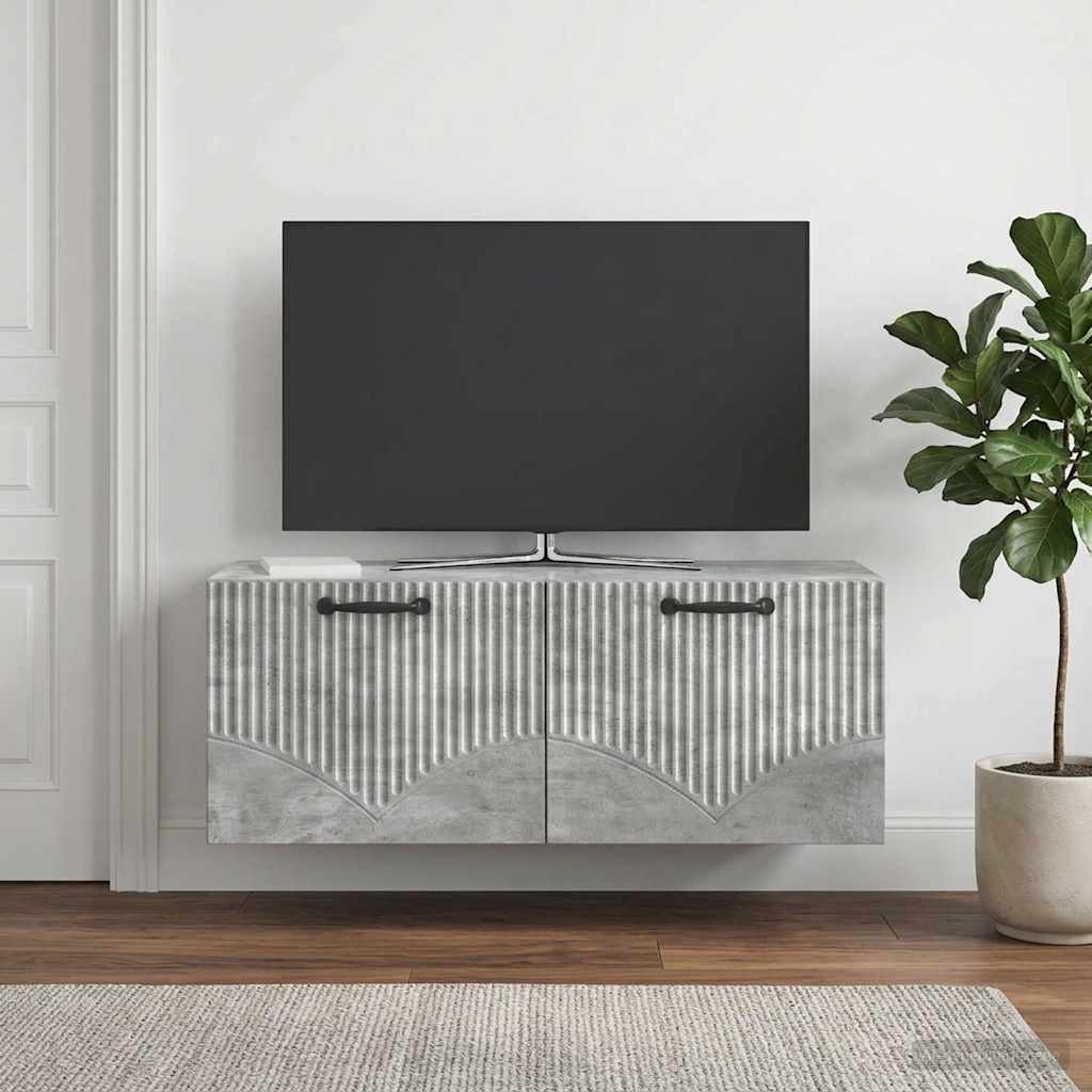 Mobile Porta TV da Muro Grigio Cemento 78,5 x 31 x 30 cm