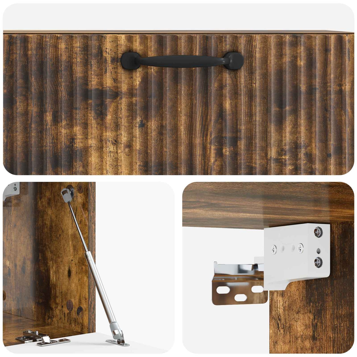 Mobile Porta TV da Muro Rovere Fumo 78,5 x 31 x 30 cm | homemem39