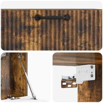 Mobile Porta TV da Muro Rovere Fumo 78,5 x 31 x 30 cm