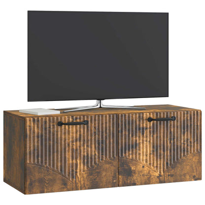 Mobile Porta TV da Muro Rovere Fumo 78,5 x 31 x 30 cm