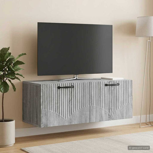 Mobile Porta TV da Muro Grigio Sonoma 78,5 x 31 x 30 cm