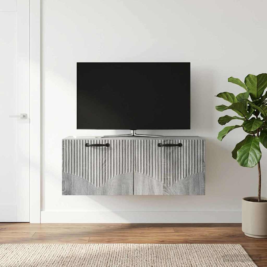 Mobile Porta TV da Muro Grigio Sonoma 78,5 x 31 x 30 cm