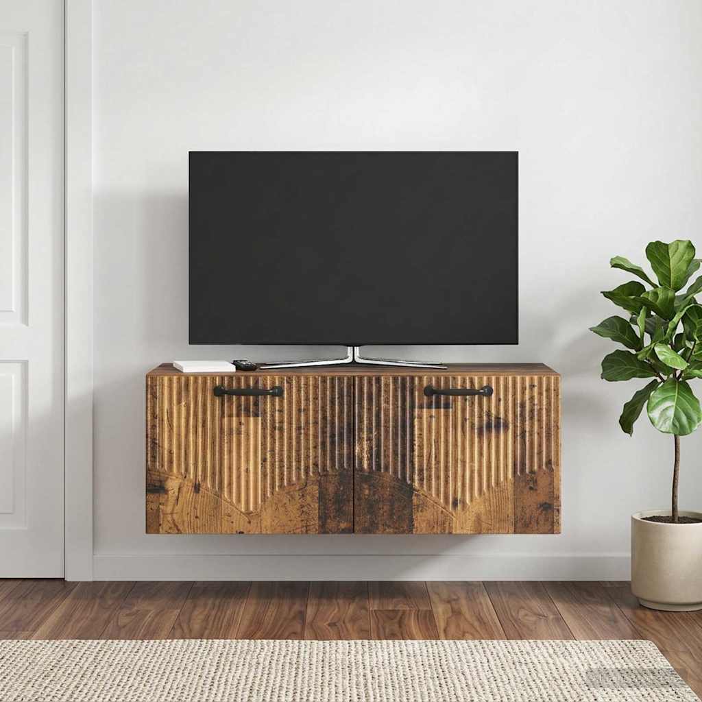 Mobile Porta TV da Muro Legno antico 78,5 x 31 x 30 cm