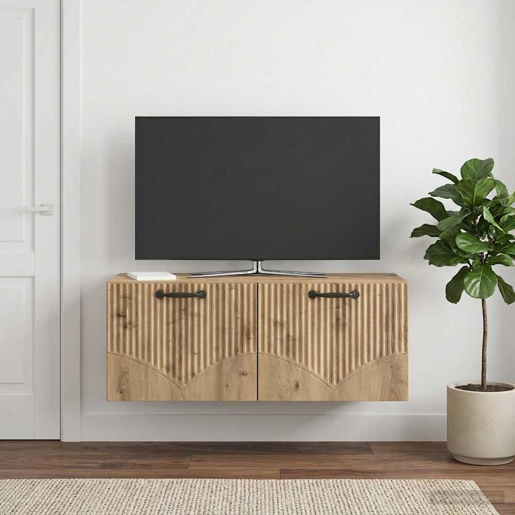 Mobile Porta TV da Muro Rovere Artigianale 78,5 x 31 x 30 cm