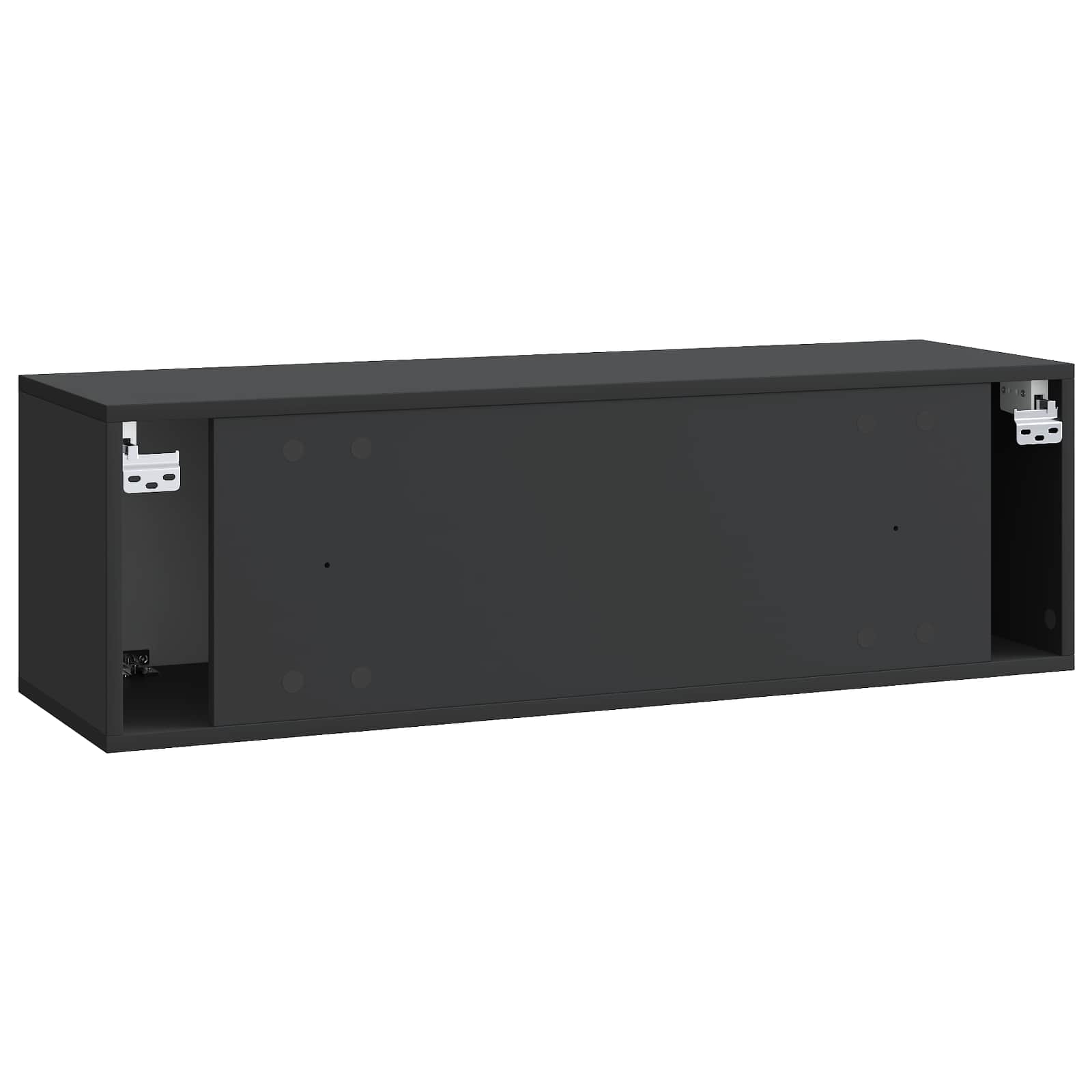 Mobile Porta TV da Muro Montaggio a parete Nero 98 x 31 x 30 cm | homemem39