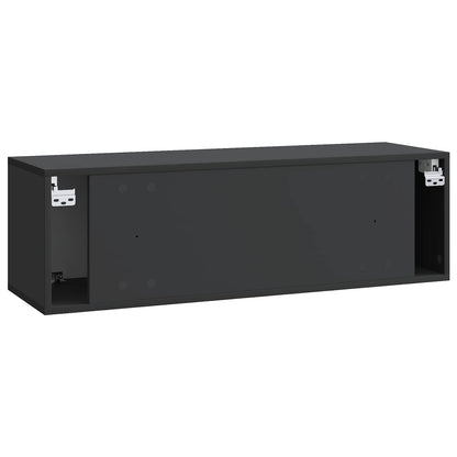 Mobile Porta TV da Muro Montaggio a parete Nero 98 x 31 x 30 cm