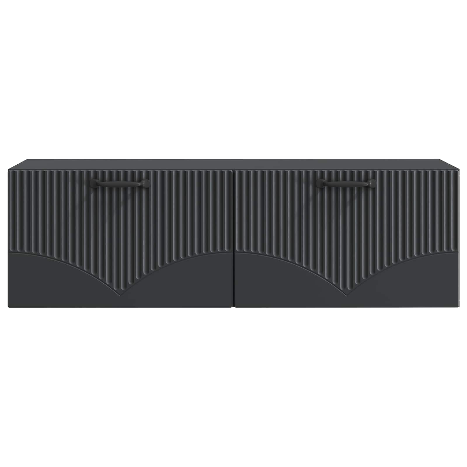 Mobile Porta TV da Muro Montaggio a parete Nero 98 x 31 x 30 cm | homemem39