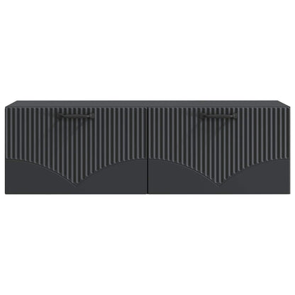 Mobile Porta TV da Muro Montaggio a parete Nero 98 x 31 x 30 cm | homemem39