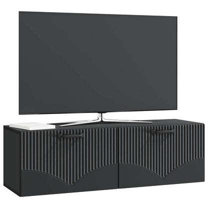 Mobile Porta TV da Muro Montaggio a parete Nero 98 x 31 x 30 cm | homemem39