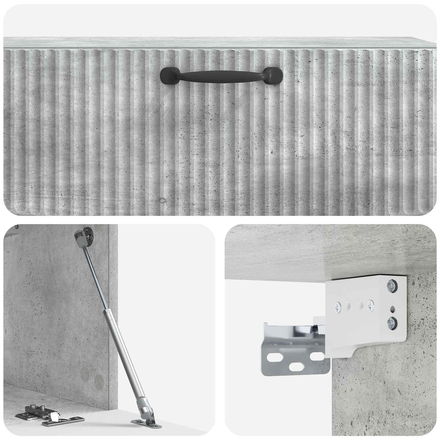 Mobile Porta TV da Muro Grigio Cemento 98 x 31 x 30 cm