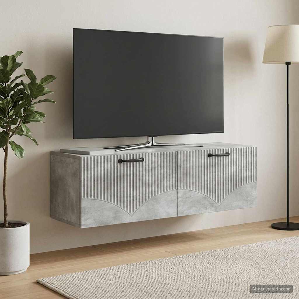Mobile Porta TV da Muro Grigio Cemento 98 x 31 x 30 cm
