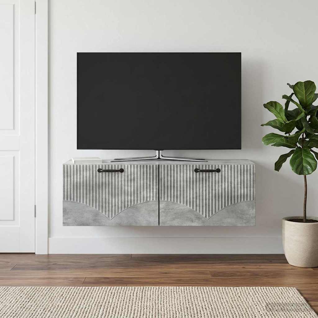 Mobile Porta TV da Muro Grigio Cemento 98 x 31 x 30 cm