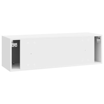 Mobile Porta TV da Muro Bianco Lucido 98 x 31 x 30 cm | homemem39
