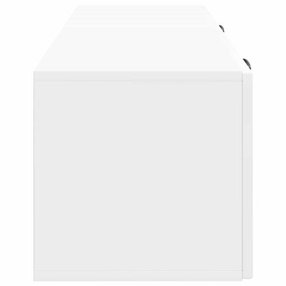 Mobile Porta TV da Muro Bianco Lucido 98 x 31 x 30 cm | homemem39