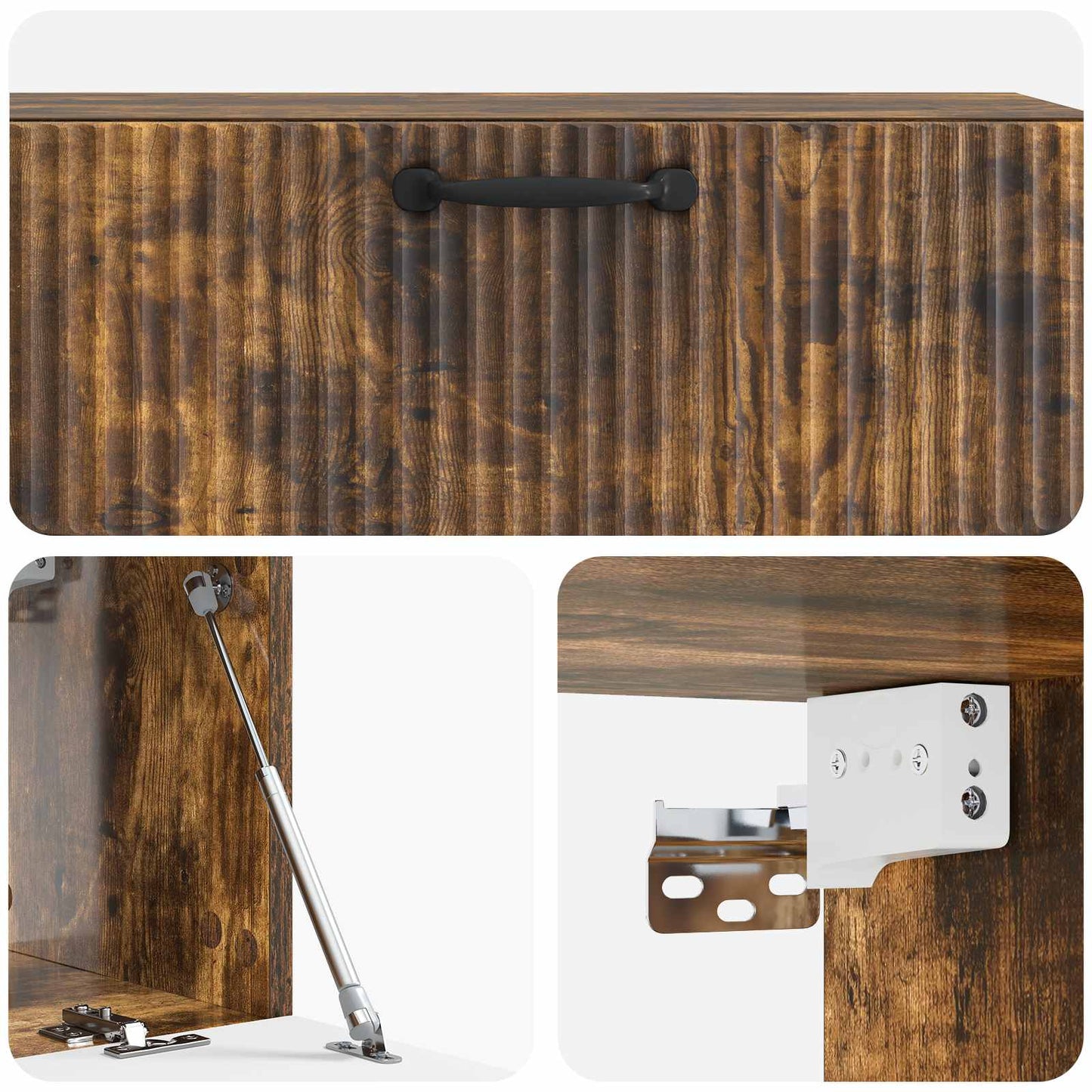 Mobile Porta TV da Muro Rovere Fumo 98 x 31 x 30 cm | homemem39