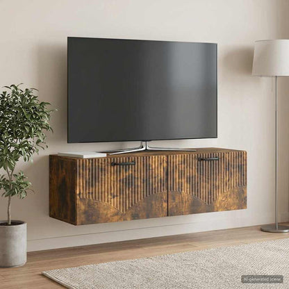 Mobile Porta TV da Muro Rovere Fumo 98 x 31 x 30 cm