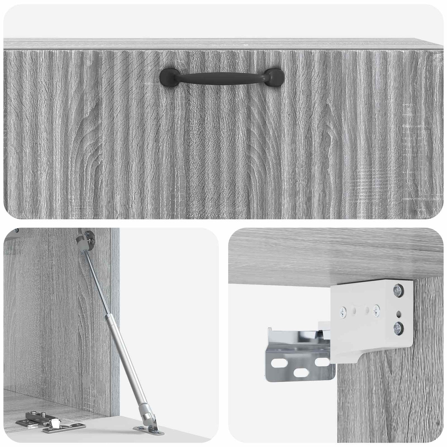 Mobile Porta TV da Muro Grigio Sonoma 98 x 31 x 30 cm