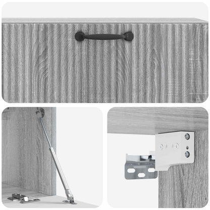 Mobile Porta TV da Muro Grigio Sonoma 98 x 31 x 30 cm