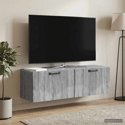 Mobile Porta TV da Muro Grigio Sonoma 98 x 31 x 30 cm