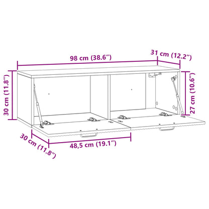 Mobile Porta TV da Muro Grigio Sonoma 98 x 31 x 30 cm | homemem39