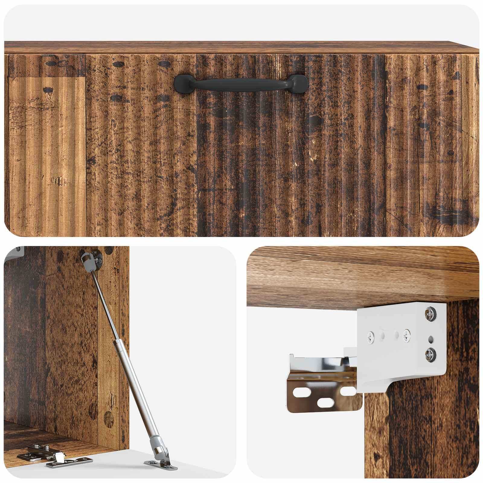 Mobile Porta TV da Muro Legno antico 98 x 31 x 30 cm | homemem39