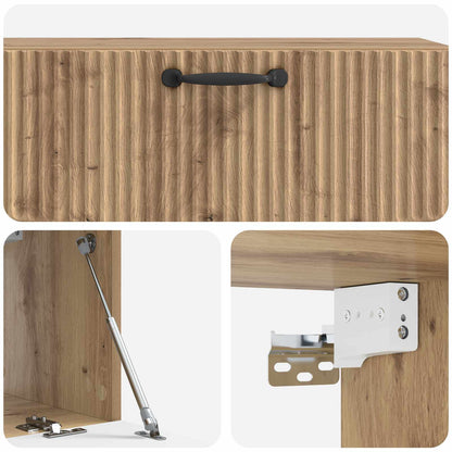 Mobile Porta TV da Muro Rovere Artigianale 98 x 31 x 30 cm | homemem39