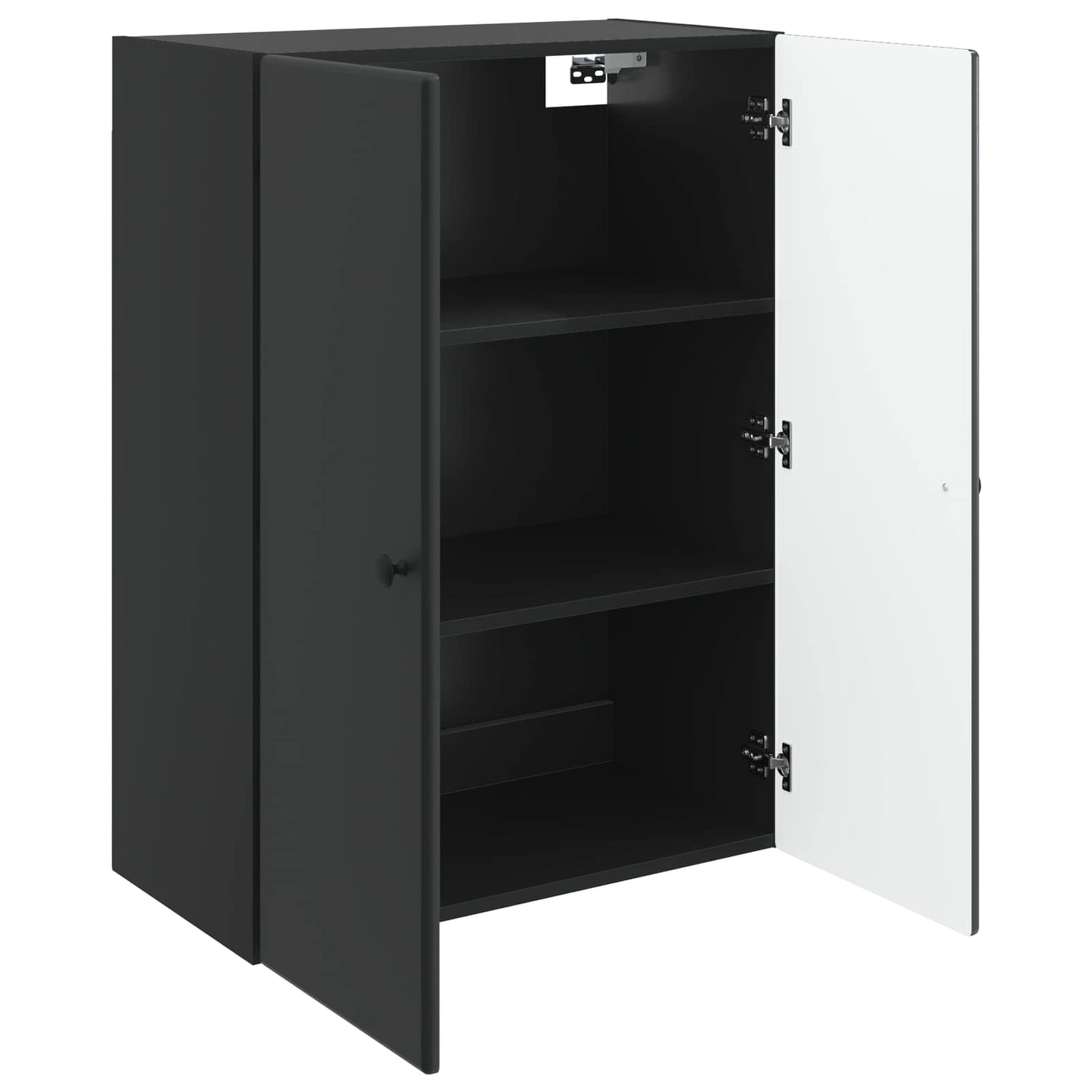 Mobiletto a muro Nero 66 x 34,5 x 90 cm Legno ingegnerizzato | homemem39