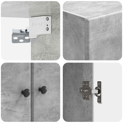 Mobiletto a muro Grigio Cemento 66 x 34,5 x 90 cm | homemem39