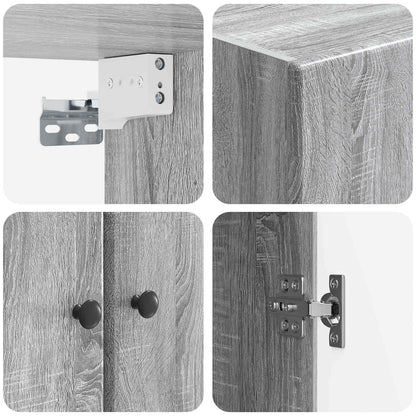 Mobiletto a muro Sonoma grigio 66 x 34,5 x 90 cm | homemem39