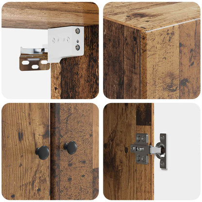 Mobiletto a muro Legno antico 66 x 34,5 x 90 cm | homemem39