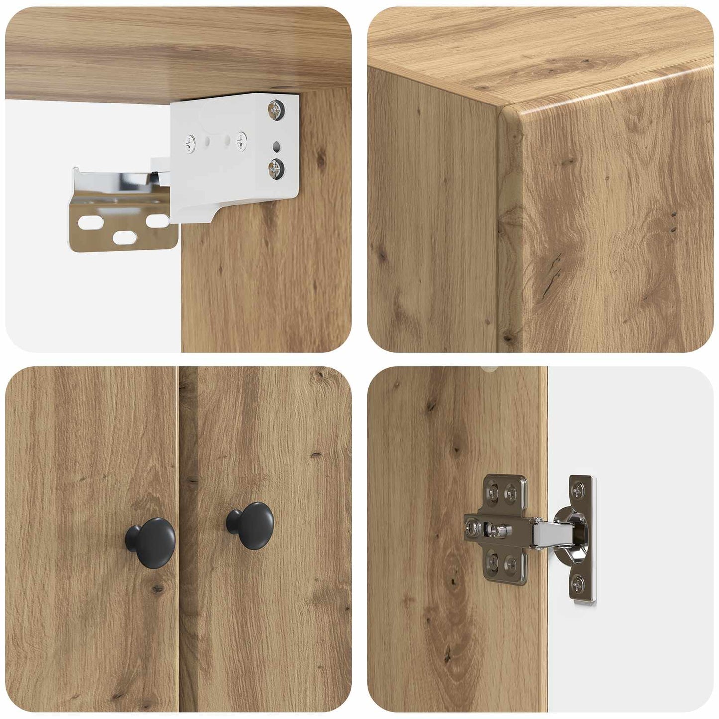 Mobiletto a muro Rovere Artigianale 66 x 34,5 x 90 cm | homemem39