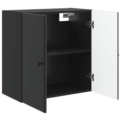 Mobiletto a muro Nero 59 x 31 x 60 cm Legno ingegnerizzato | homemem39