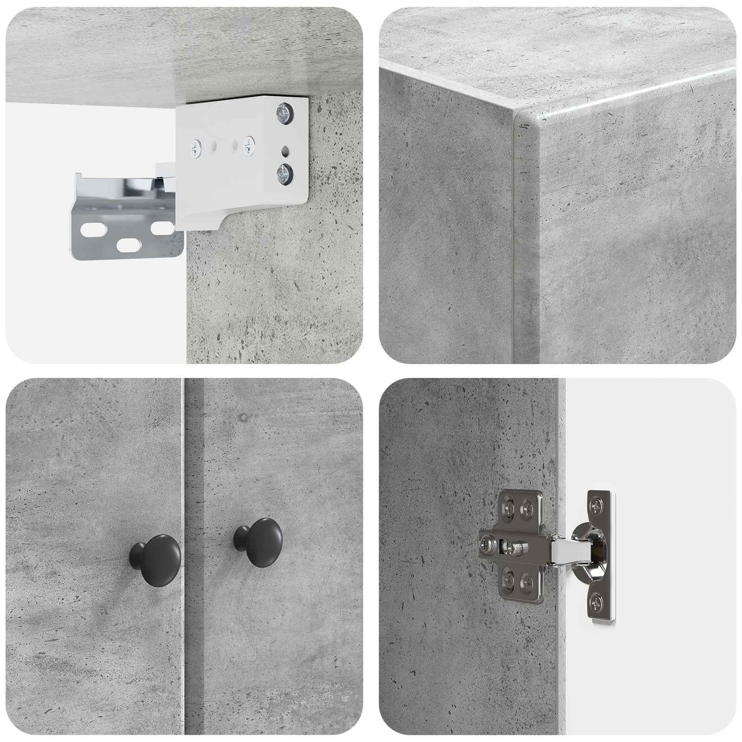 Mobiletto a muro Grigio Cemento 59 x 31 x 60 cm | homemem39