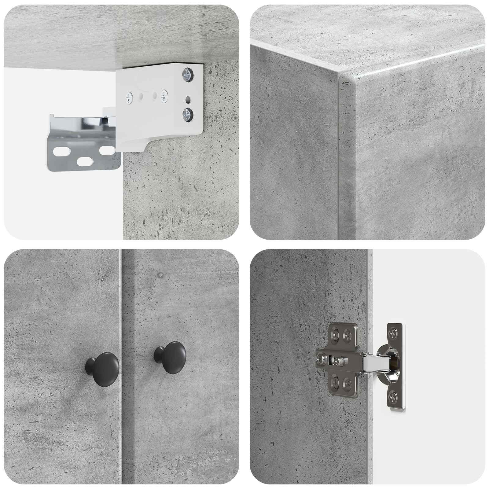 Mobiletto a muro Grigio Cemento 59 x 31 x 60 cm | homemem39