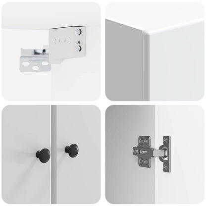 Mobiletto a muro Bianco Lucido 59 x 31 x 60 cm | homemem39