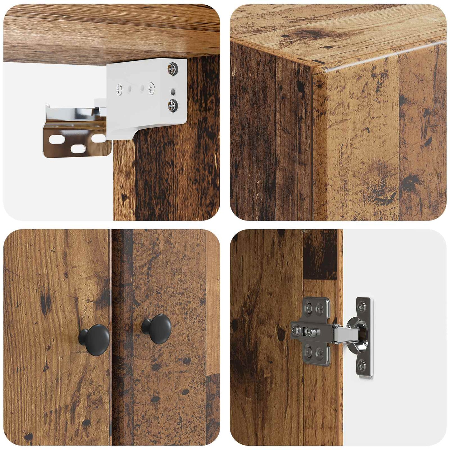 Mobiletto a muro Legno antico 59 x 31 x 60 cm | homemem39