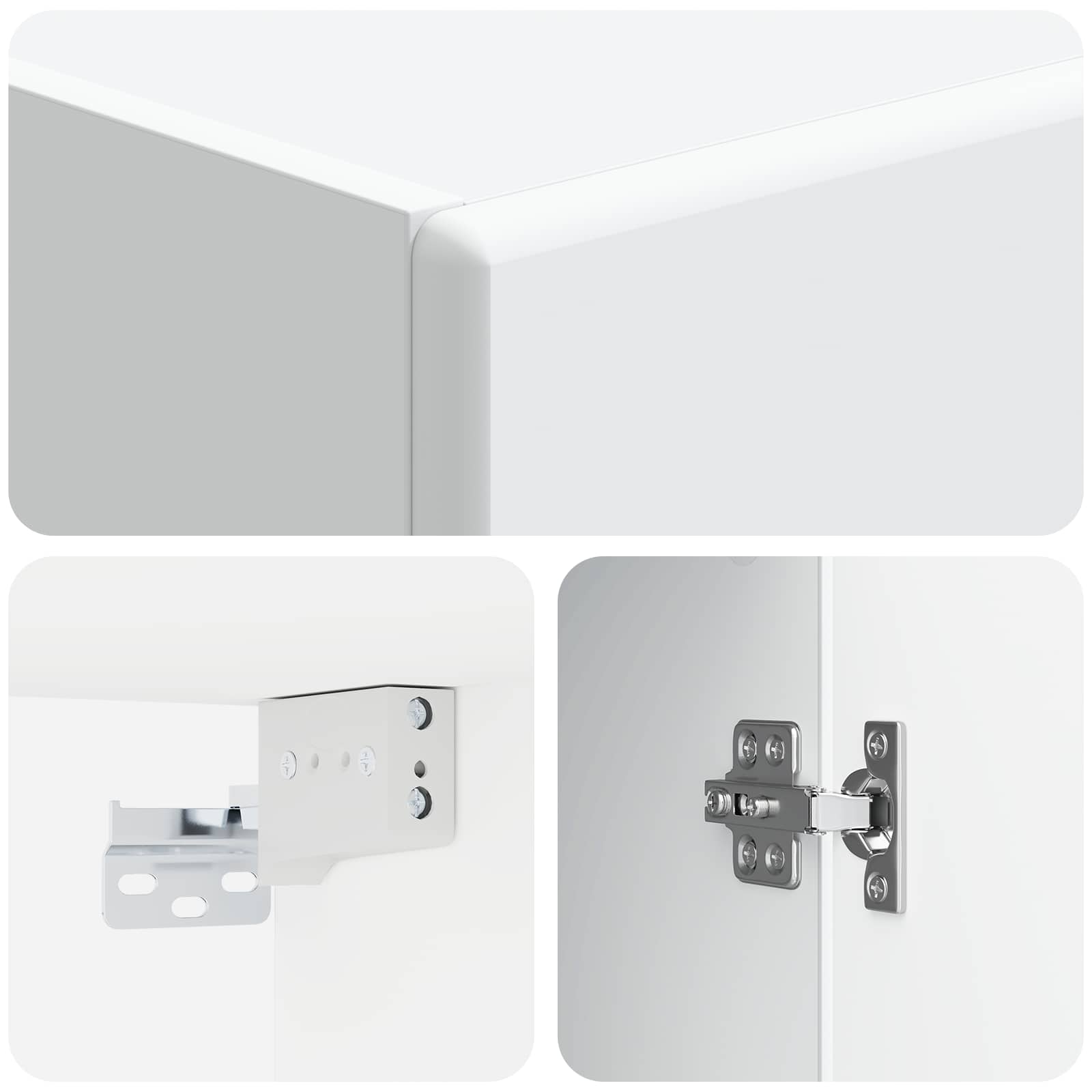 Mobiletto a muro Bianco 33 x 34,5 x 90 cm Legno ingegnerizzato | homemem39
