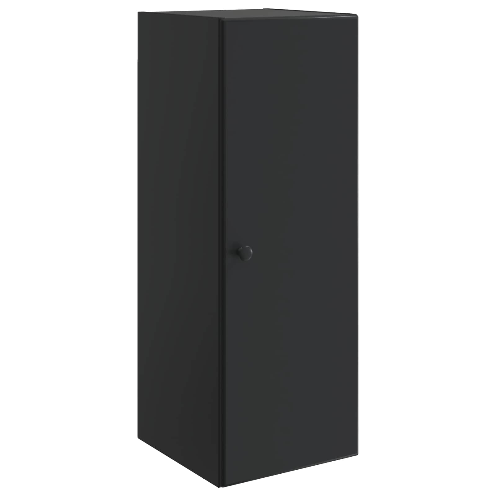 Mobiletto a muro Nero 33 x 34,5 x 90 cm Legno ingegnerizzato | homemem39