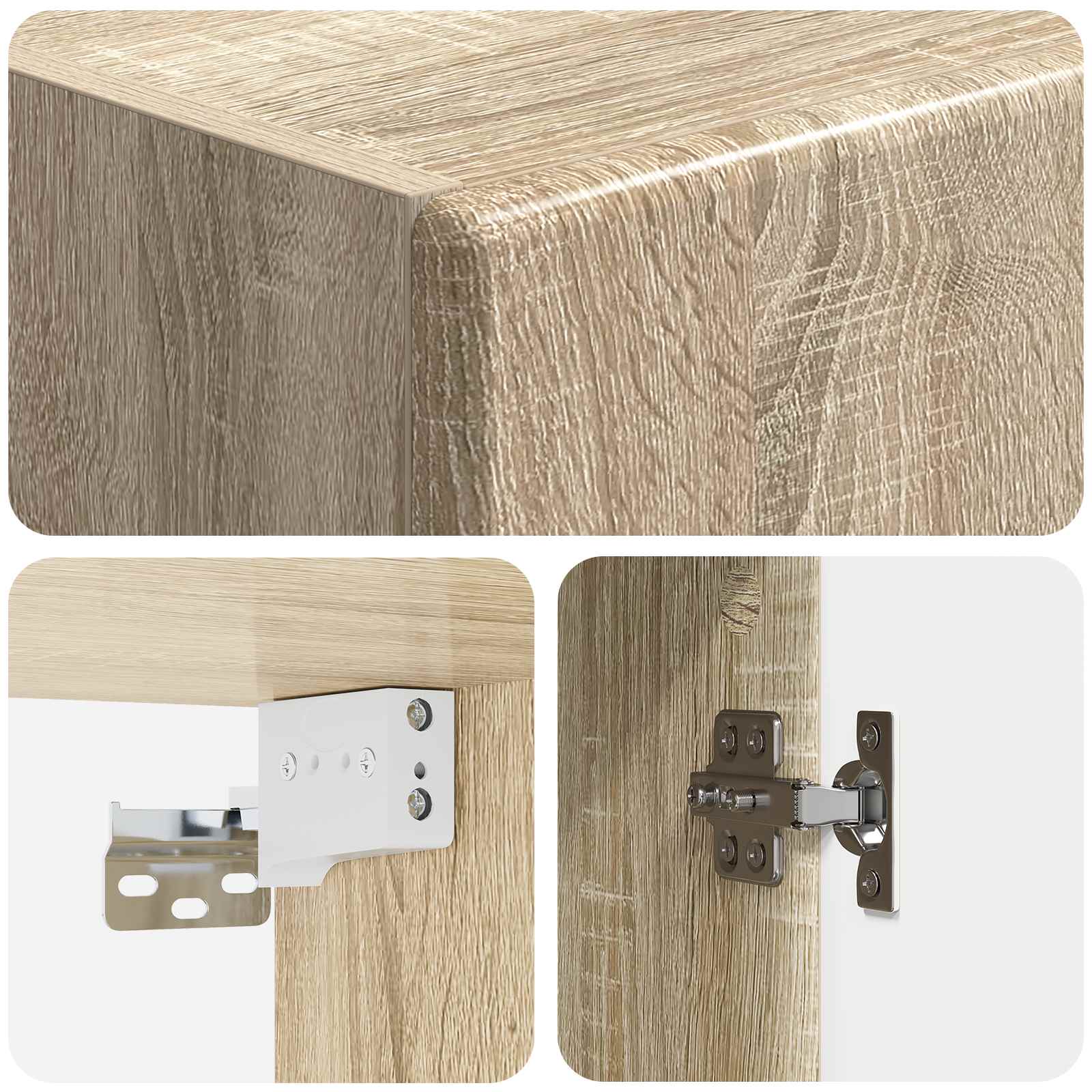 Mobiletto a muro Rovere Sonoma 33 x 34,5 x 90 cm | homemem39