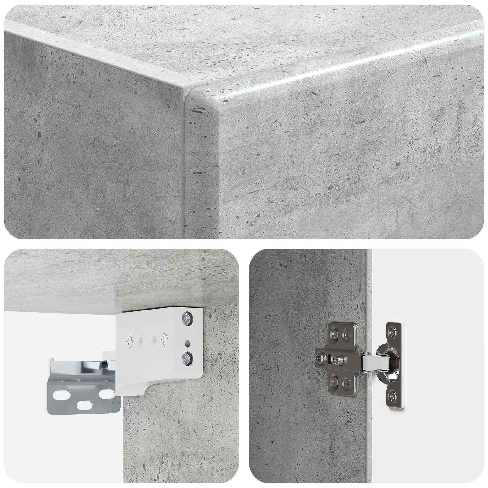 Mobiletto a muro Grigio Cemento 33 x 34,5 x 90 cm | homemem39